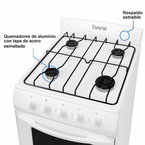 Cocina Escorial Candor S2 Gas Natural 51cm - Image 4