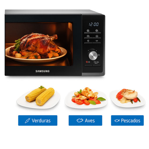 Microondas Grill Samsung Plata 28lts  MG28F3K3TAS - Image 3