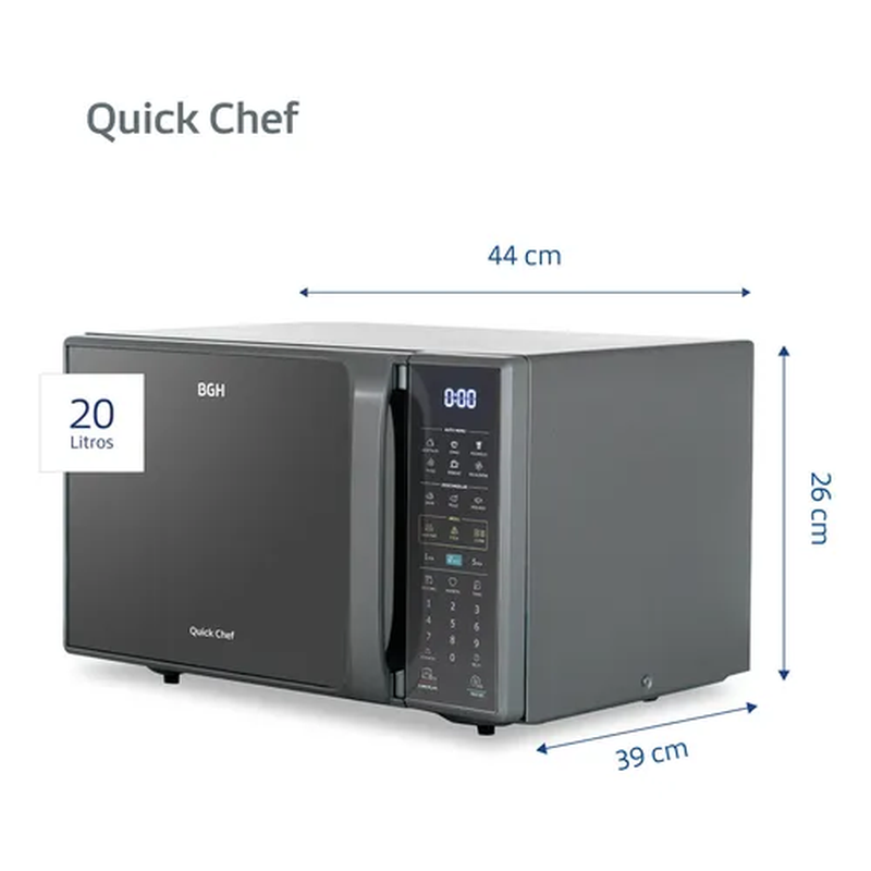 Microondas BGH Digital Quick Chef Eco 20lts B120ds20 - Image 2